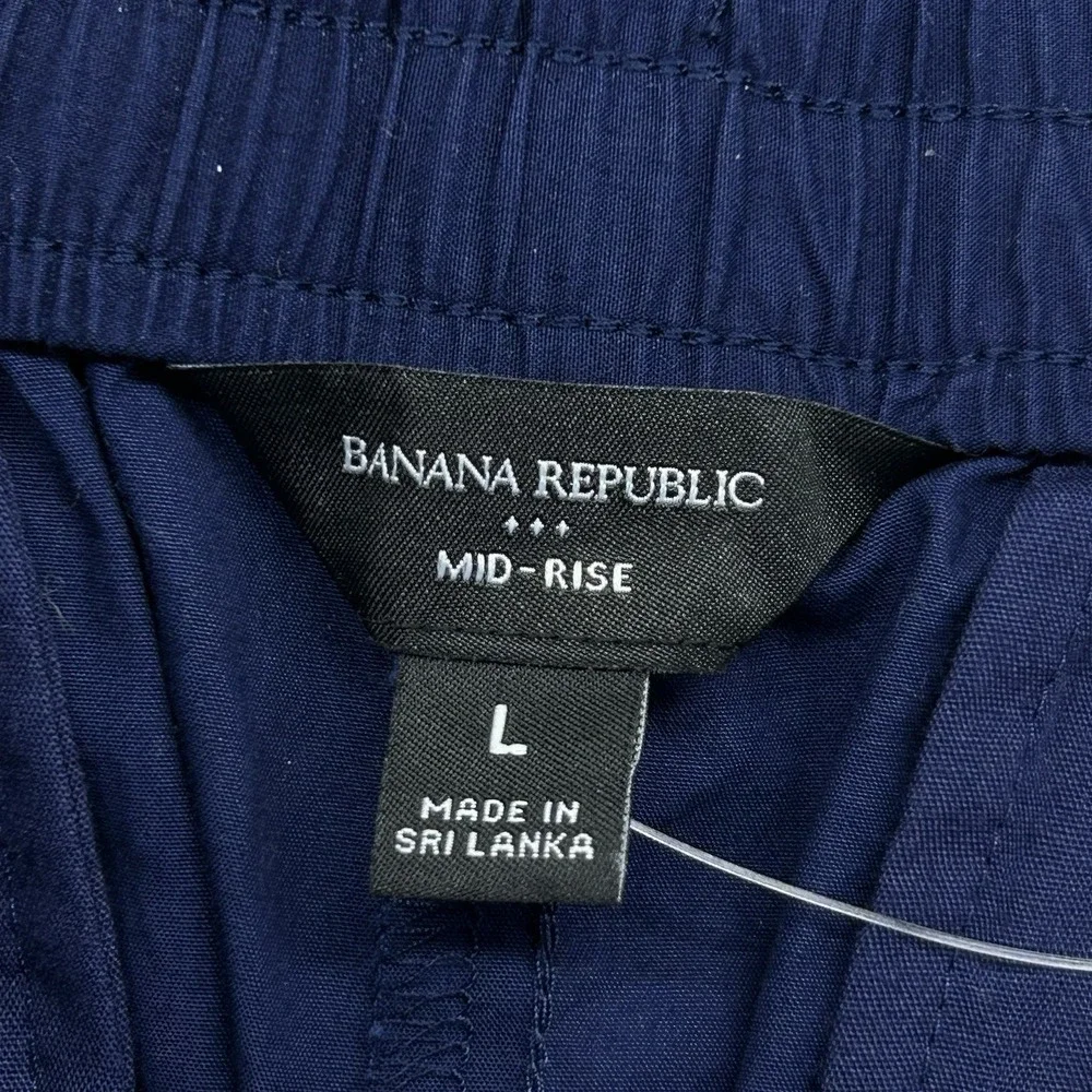 Banana Republic Shorts Men Size Large Blue Elastic Waist Casual Cotton‎ NEW